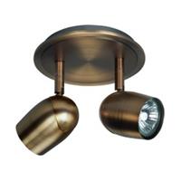 Highlight Ovale - Plafondlamp - GU10 - 17 x 17 x 13cm - Brons