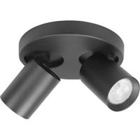 Highlight Oliver - Plafondlamp - GU10 - 17 x 17 x 11cm - Zwart
