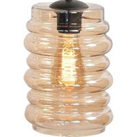 Highlight Fantasy Twist - Glas hanglamp - E27 - 15,5 x 15,5 x 21,5cm - Amber