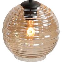 Highlight Fantasy Globe - Glas hanglamp - E27 - 18,5 x 18,5 x 18cm - Amber