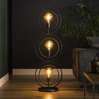 Hoyz Collection Hoyz - Industrieel Vloerlamp - 3 Lampen - Turn around - Zwart