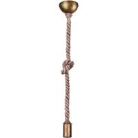 TRIO Vintage Hanglamp Rope - Metaal - Bruin