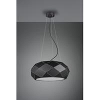 TRIO Industriële Hanglamp Zandor - Metaal - Zwart