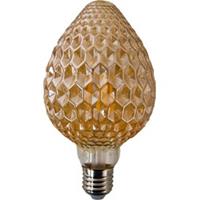 Clayre & Eef LED Lamp 9 cm E27/4W Beige Glas Gloeilamp LED