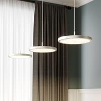 Rothfels Gion LED hanglamp 3-lamps nikkel/eiken