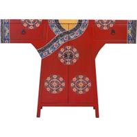 Fine Asianliving Chinese Kimono Kast Handgeschilderd Rood