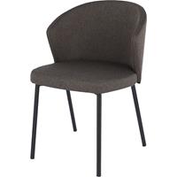 Multifunctionele stoel MILA, frame van staalbuis zwart, bruin