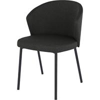 Multifunctionele stoel MILA, frame van staalbuis zwart, zwart