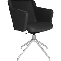 Topstar Bezoekersstoel SFH, 3D-zitscharnier en aluminium voetkruis, antraciet