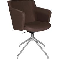 Topstar Bezoekersstoel SFH, 3D-zitscharnier en aluminium voetkruis, bruin