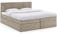 Goossens Basic Boxspring Compleet Rud, Vlak 180 x 200 cm (=2x 90 x 200 cm) met hoofdbord