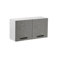 ARGONAUTA ITALIA Zementgrauer Überbau-Oberschrank mit 2 Küchentüren Cm 90x32xh49