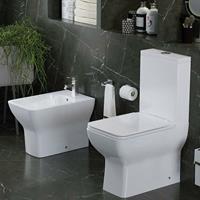 AQUORE Modernes Stand-WC Keramik CRETA niedriger Spülkasten