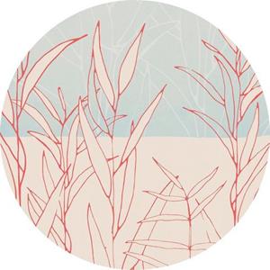 Komar Fototapete »Grassland«, glatt, Comic, botanisch, (Packung, 1 St), 125 x 125 cm
