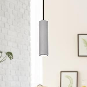 PACO HOME LED Pendelleuchte, GU10, Lampe Für Wohnzimmer Esszimmer Küche, Höhenverstellbar Beton-Grau, ohne Leuchtmittel
