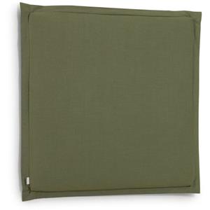 kavehome Tanit groen linnen hoofdbord met afneembare hoes 150 x 100 cm