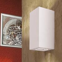 Orion Wandlamp Cube van keramiek, wit, hoogte 15,5 cm