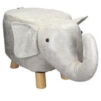 Womo-design dierenkruk olifant bruin, 65x35x30 cm, gemaakt van imitatieleer