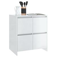 Vidaxl Sideboards 2 Stk. Hochglanz-weiß 70x41x75 Cm Spanplatte