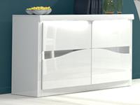 Mobistoxx Dressoir SPYRO 2 deuren wit/hoogglans wit