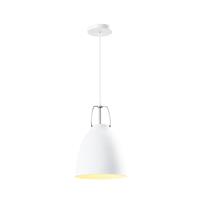 QUVIO Hanglamp industrieel - Ronde kegel - D 20 cm - Wit