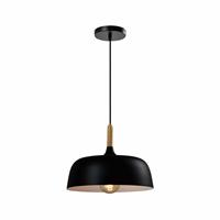 QUVIO Hanglamp Scandinavisch - Afgeronde hoeken - D 32 cm - Zwart