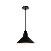 QUVIO Hanglamp retro - Simplistisch design - D 28 cm - Zwart