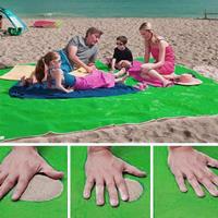 SHOPSTORY SAND FREE MAT : Strandtuch Anti-Sand-Handtuch mit Haken - 150 x 200 cm | Grün - Vert