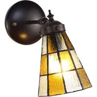 LumiLamp Wandlamp Tiffany 17*12*23 cm E14/max 1*40W Geel Glas, Metaal Muurlamp Sfeerlamp Tiffany Lamp