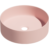 Douchebakkenopmaat.nl Keramische ronde opbouw waskom Cylindrico ø36cm roze