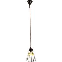 LumiLamp Hanglamp Tiffany Ø 15*115 cm E14/max 1*40W Transparant Glas, Metaal Rond Hanglamp Eettafel Hanglampen Eetkamer