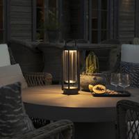 KonstSmide Zwarte tafellamp Otranto oplaadbaar 7823-750