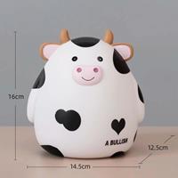 huismerk Cartoon Piggy Bank Slaapkamer Desktop Decoratie Change Storage Tank (Milk White)