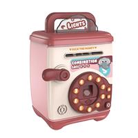 huismerk Kinderen Multifunctionele zelfrollende Munt Piggy Bank Cartoon Safe Color: Pink - Password Fingerafdruk