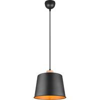 BES LED LED Hanglamp - Hangverlichting - Trion Hittal - E27 Fitting - 1-lichts - Rond - Mat Zwart - Aluminium