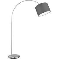 BES LED LED Vloerlamp - Trion Hotia - E27 Fitting - Verstelbaar - Rond - Mat Grijs - Aluminium