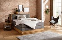 Home affaire Boxspring Cavan van massief eiken, met bedkist & topmatras, verschillende hardheden (ook h4)