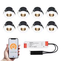 HOFTRONIC™ 8x Betty witte Smart LED Inbouwspots complete set - Wifi & Bluetooth - 12V - 3 Watt - 2700K warm wit