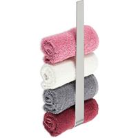 RELAXDAYS Handtuchhalter ohne Bohren, Edelstahl, 36 cm, selbstklebende Handtuchstange, Gästehandtuchhalter Bad, silber - 