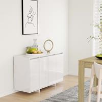 Vidaxl Sideboard Hochglanz-weiß 120x41x75 Cm Spanplatte