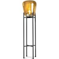 ETH Benn Vloerlamp 1 lichts h:127cm zwart/goud glas - Eigentijds Modern - 2 jaar garantie