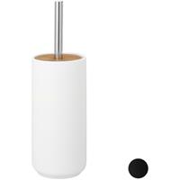 RELAXDAYS WC Bürstenhalter Keramik, stehender Klobürstenhalter, wechselbarer Bürstenkopf, modern, 33,5 x 10 cm, weiß - 