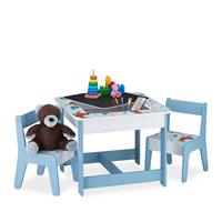 RELAXDAYS Kindersitzgruppe mit Hundemotiv, Kindertisch, 2x Stühle, Kindersitzecken Set für Jungen und Mädchen, MDF, bunt - 