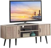 costway TV-standaard voor TV's tot 60 Inch Televisietafel met Open Plan Dressoir Woonkamerkast voor Woonkamer en Slaapkamer 147 x 39,5 x 61 cm