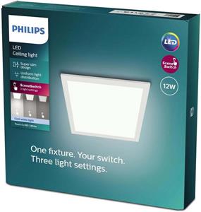 Philips Deckenleuchte »Touch«, Deckenleuchte quadratisch 12W 4000K weiß