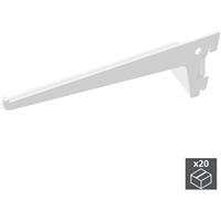 EMUCA Regalträger für Holz-/Glasregal, für Profil mit Durchlass 50 mm, 300 mm, Stahl, Weiß, 20 St. - Weiß