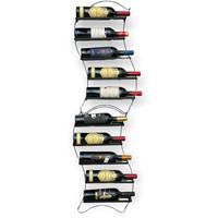 DANDIBO 2er Set Weinregal Metall Schwarz Wand erweiterbar für 10 Flaschen Lento Flaschenregal 96270 Flaschenständer Weinflaschenhalter