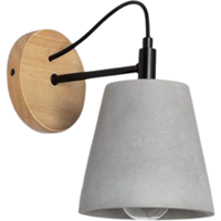 Bussandri Industriële Wandlamp - Steen - Industrieel - E27 - L:23cm - Voor Binnen - Woonkamer - Eetkamer - Slaapkamer - Wandlampen - Grijs