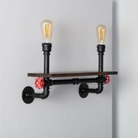 Bussandri Moderne Wandlamp - Metaal - Modern - E27 - L:22cm - Voor Binnen - Woonkamer - Eetkamer - Slaapkamer - Wandlampen - Zwart