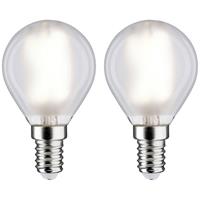 Paulmann 28919 LED-lamp Energielabel F (A - G) E14 Kogel 4.8 W Neutraalwit (Ø x h) 45 mm x 78 mm 2 stuk(s)